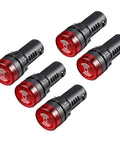 Five Red Light With Buzzer Panel Mount Alarm Indicator 12V ACDC 22mm For Electrical Control Panels HVAC And DIY Projects