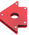 Heavy Duty Magnetic Welding Holder With 4 Inch Strong Magnetism And Durable Metal Construction For Rock Solid Metalworking Support And Easy Setup, red steel design.
