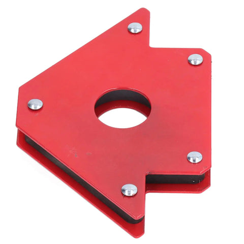 Heavy Duty Magnetic Welding Holder With 4 Inch Strong Magnetism And Durable Metal Construction For Rock Solid Metalworking Support And Easy Setup, red steel design.