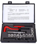 Professional Thread Repair Kit M12x1.5 Stainless Steel 17 Piece Set With Insert Drill Hex Wrench Storage Box For Automotive Repairs