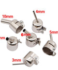 Various sizes of stainless steel nozzles for 850 Series, 45 Degree Curved Angle Nozzle For 850 Series Hot Air Rework Station