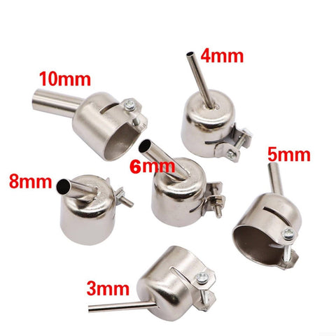 Various sizes of stainless steel nozzles for 850 Series, 45 Degree Curved Angle Nozzle For 850 Series Hot Air Rework Station