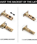 Adjustable latch mechanism for Front Door Handle Set With Double Door Lock And Dummy Handle, Oil-Rubbed Bronze, DIY installation.