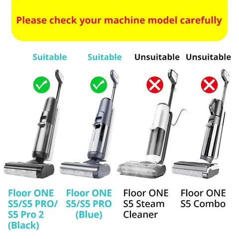Image showing compatible models for Replacement Brush Roller And Vacuum Filter For Floor One S5 Series Cordless Wet Dry Vacuum Cleaners