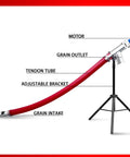 Grab And Go Portable Grain Pumping Suction Auger Screw Conveyor with wear-resistant rubber wire on adjustable stand