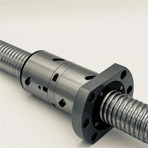 Close-up of Beefy Precision Ballscrew Set 350mm For CNC Machines And 3D Printers With End Machined Ballnut Nut Housing BK BF15