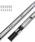 12 Inch Drawer Slides Set 6 Pairs Pro Grade Soft Close Heavy Duty Full Extension Ball Bearing Side Mount Rails Glides 100 Lb Capacity For Kitchen Wardrobe Office Storage with screws