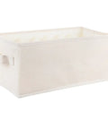 Beige Linen Cotton Seven Grid Folding Clothes Organizer Box durable closet storage bin for tidy wardrobe vibes.