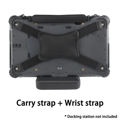 Carry strap and wrist strap for 13.3 Inch Heavy Duty Rugged Tablet With Windows 11, Built Like A Tank Intel Core I5 Chip.