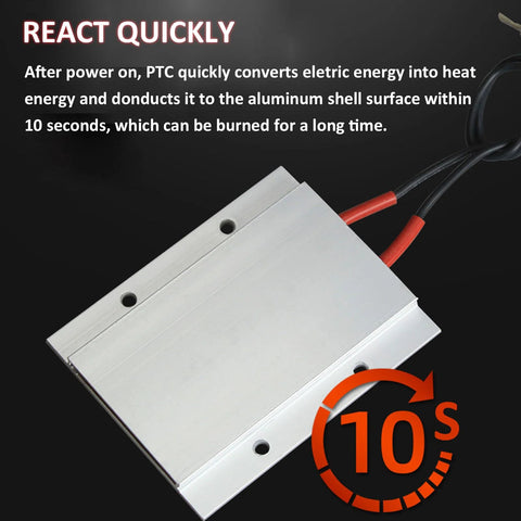 Heavy Duty 12V PTC Ceramic Heating Plate With Aluminum Shell 50W Constant Temperature Thermostatic Heater for DIY Projects