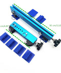 Auto Body Dent Removal Kit With Expander Pull Tabs Hand Tool Set for Sheet Metal Repair, blue alloy parts with dimensions shown