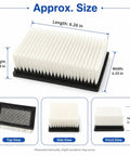 Premium Vacuum Fan Filter Replacement Dead On Fit For Tennant 5680 5700 Floor Scrubber, dimensions shown in multiple views.