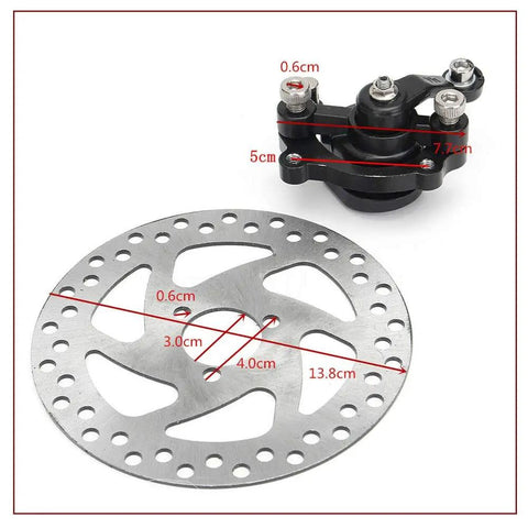 140mm Rear Disc Brake Caliper Kit For Mini Dirt Bikes Go Karts Scooters And ATVs Electric Or Gas Aluminum Alloy Rotor Set For Reliable Stopping Power Now