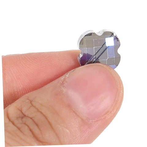 Level Up Your DIY Game With This Dope Bulk Lot Of Drilled Glass Spacer Beads Perfect For Jewelry Making Bracelets Purses And Chandelier Designs Grab These Fresh Bead Kit Today, showing a hand holding a faceted glass spacer bead.