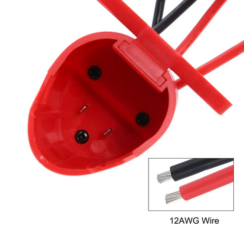 Plug And Play Battery Adapter Converter Kit For DIY RC Cars And Trucks 12V Battery Ready 12 AWG Wire Harness Red Connector