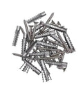 Close-up of screws from 6 To 8mm Hollow Wall Expansion Tube Kit With Self Tapping Metal Screws For Drywall And Concrete Golden 8mm 200pcs