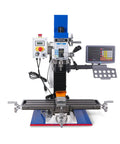 Rock Solid Benchtop Mini Mill Drill Machine featuring a peppy 1.5 HP brushless motor and R8 spindle, front view showing controls.