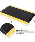 Heavy Duty Anti Fatigue Mat 3 Ft By 6 Ft Diamond Plate Ergonomic Standing Floor Mat with memory foam for shops and kitchens