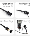 Insulated Test Hook Clip Set For Multimeter Lead Kit Mini Grabber Probes showing nylon shell and phosphor copper gilding