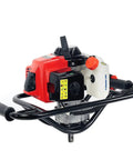 Gas Powered 2.5HP Post Hole Digger With 63cc Engine 2 Stroke Auger Digging Drill 3/4 Inch Shaft Recoil Start, side view