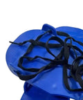 Close-up of Lawn Aerator Shoes Durable PP Material Wear Resistant Sandals with black laces for aerating lawns and epoxy flooring projects.