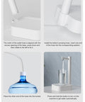 Desktop Water Bottle Dispenser With 7 Stage Adjustable Pump And Anti Slip Base assembly and usage instructions