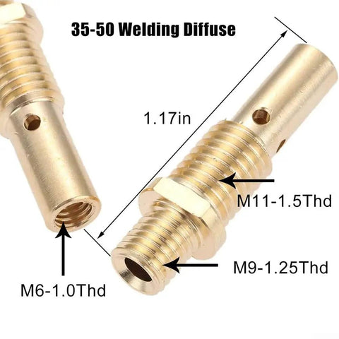 Lincoln 46-Piece MIG Welding Consumables Kit For 100L Welder Brass Gas Diffusers 0.035 In With Thread Sizes