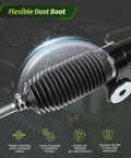 Hydraulic Power Steering Rack And Pinion Assembly For 2WD Front Steering Replacement For 1999 2006 Chevrolet Silverado 1500 And 1999 2006 GMC Sierra 1500 2WD flexible dust boot