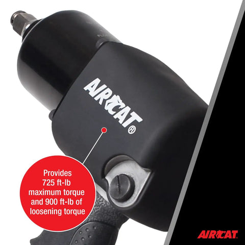 Close-up of 1460-XL Twin Hammer One Half Inch Drive Metal Impact Wrench With 725 Ft-Lbs Max Torque And 900 Ft-Lbs Loosening Torque