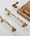 Six Pack Antique Brass Walnut Cabinet Pulls And Knobs Set For Kitchen Cabinets Dressers Wardrobes Cupboards And Drawers 3.78 Inch Hole