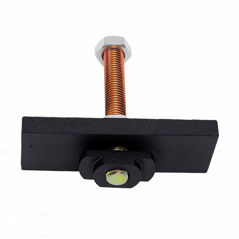 Heavy Duty CV Axle Bearing Puller Kit 18195 Fits 2005 2018 2007 2014 Models With 8 Inch Differential With Integrated Slide Hammer Made From High Strength Steel So You Fix It Fast And Save Major Greenbacks Doing It All Alone., close-up of steel puller block and threaded bolt for 8 inch differential axle bearing removal