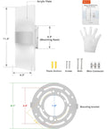 No-Fuss Set of Two Modern Wall Sconces with Stepless Dimming, detailed view with mounting bracket and installation accessories.