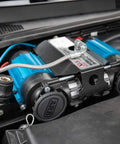 CKMTA12 12V On Board Twin High Flow Air Compressor Powerhouse for offroad vehicles mounted in engine compartment