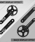 Mountain Bike Crankset 170mm Square Taper 104 BCD 30T Narrow Wide Round Chainring Front and Back Display