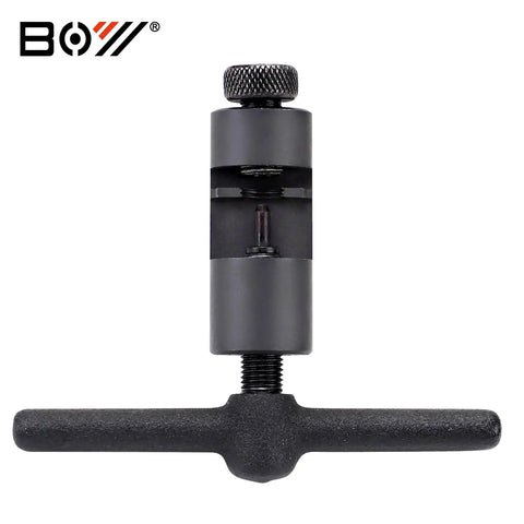 Universal Bike Chain Tool Kit with breaker, durable metal, pro grade gear for road and MTB bikes, handles 1 to 13 speed chains.