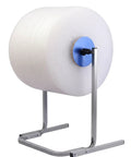 Heavy Duty Bubble Wrap Dispenser Stand With Reinforced Galvanized Steel Roll Holder for efficient packing and shipping setup.