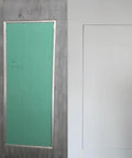 Smooth Finish Paintable Flush Mount Plumbing Access Panel For Drywall Sheetrock hidden wall door with tough aluminum frame.