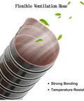 Ride Ready Heavy Duty Black Intake Hose For Auto Ducting 10m Length Silicone Heat Resistant Duct Hose with green leaves.