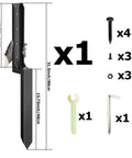 Heavy Duty Fence Post Repair Kit With Ground Anchor Spike No Dig Easy Install Support Stake For Tilted Or Broken Wood Posts Durable Outdoor Fence Fix Anchor With Complete Hardware Set Type A kit and tools