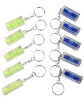 Green and Blue for acrylic Square for spirit Level Bubble Inclinometer keychains with precision levels, 40mm size.