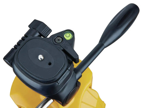 Close-up of pivot adjustable head on Elevated Tripod With Pivot Adjustable Head And Crank Height, One Quarter Inch Twenty Thread