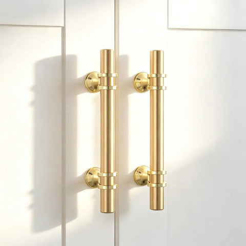 Gold Cabinet Pulls 5 Inch Pack of 25 Heavy Duty Kitchen Handles for Cabinets and Drawers, Rust Resistant Zinc Alloy Hardware