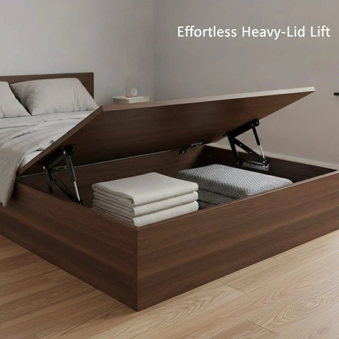 Heavy Duty Lifting Hinge Pair for DIY Furniture Projects Cold Rolled Steel Support for Storage Ottomans and Lift Top Beds Black Finish