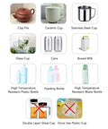 Various drinkware including clay pot, ceramic cup, stainless steel cup, glass cup, and more for Electric Coffee Mug Warmer With Heating Cooling Cup Mat USB Drink Heater Keeps Your Morning Brew Straight Fire Total Vibe Upgrade For Desk Or Couch Lounge Session.