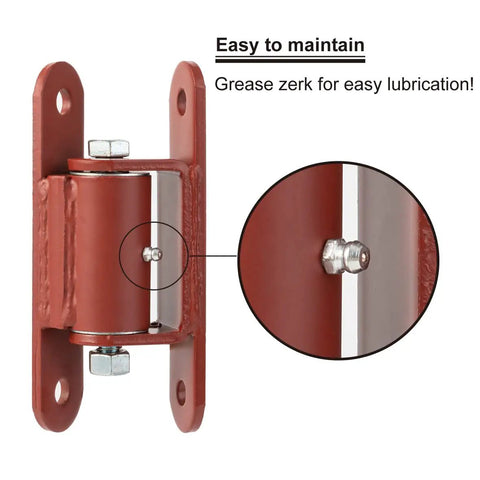 Heavy Duty 7 Inch Gate Hinges With Needle Roller Bearings, Bolt On To Gate And Post, Driveway And Pedestrian Gate Hardware, 2150P Lubricable Hinges, Sold As A Pair, with grease zerk