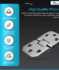 Flush Mount Hatch Hinges 316 Stainless Steel Marine Grade Build Tough As Nails Corrosion Resistant 180 Degree Rotation