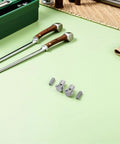 Two Piece Iron Changeover Head Kit For Auto Body Shaping And Dent Repair Durable Deformation Resistant Tool Set With Universal Heads For Quick Pro Level Metal Shaping And Dent Fixes Built For Auto Shop Use, two iron handles and сменable heads