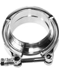 1.75 Inch V Band Clamp With Flange Set for Exhaust System Turbocharger Downpipe and Muffler 304 Stainless Steel Pro Grade
