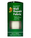 Self Adhesive Drywall Repair Fabric Patch 6 Inch By 25 Feet White Roll Fiberglass Mesh For Quick Hole And Crack Fix No Pre Applied Joint Compound Needed Repositionable And Easy To Use Single Roll packaging