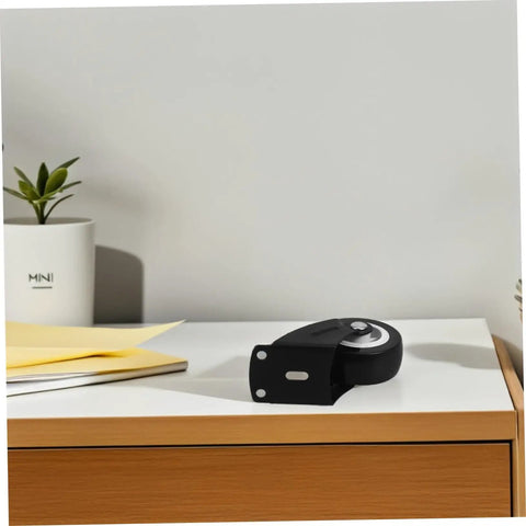 Heavy Duty Folding Barn Door Hardware Kit With Silent Bearing Casters Runs Dead Quiet Sliding Roller System For Closet Wardrobe mounted on desk.